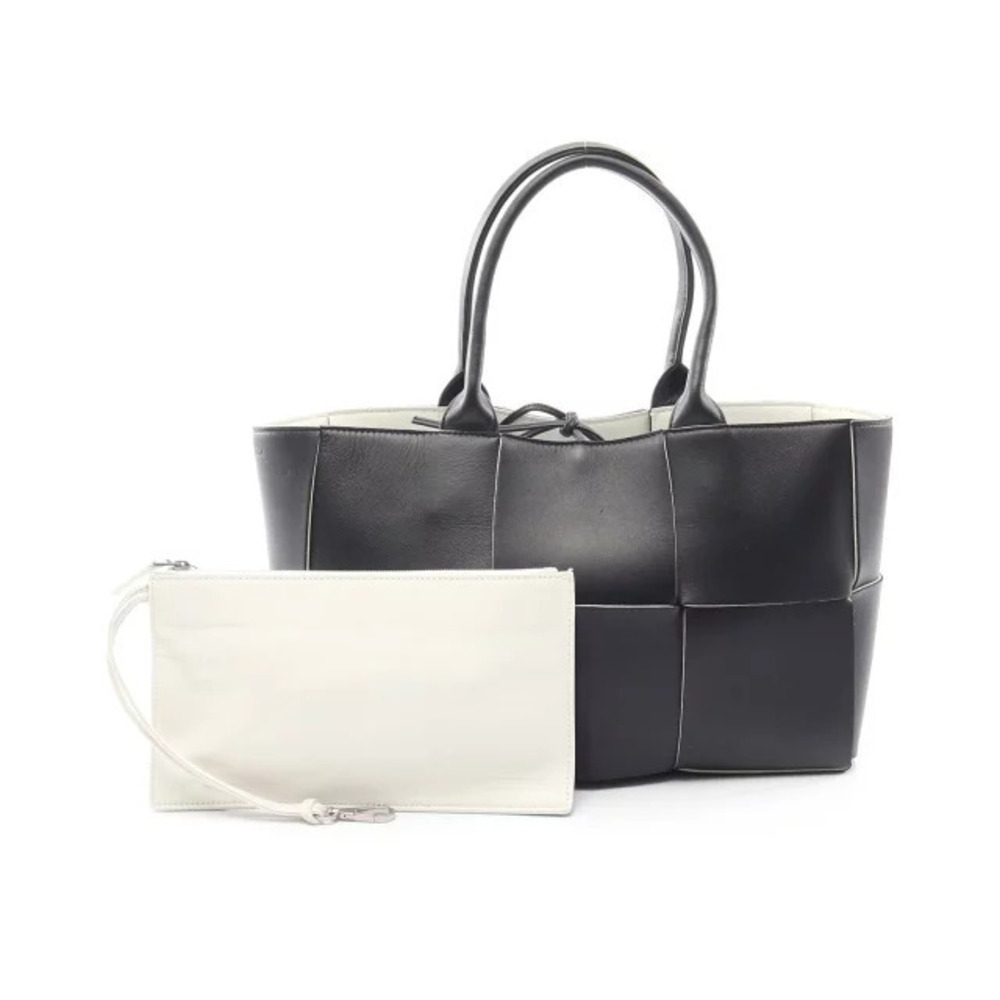 Bottega Veneta Arco Maxi Intrecciato Tote Bag Leather Black